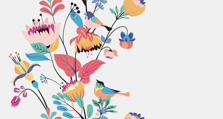 Seamless floral textile pattern. © alfaolga