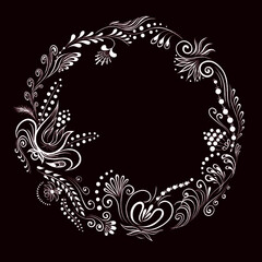 abstract floral frame