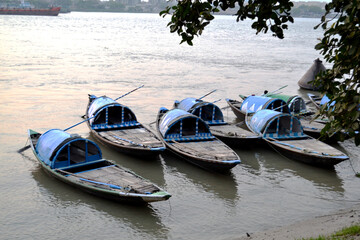 Boats on the River Shore