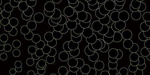 Dark Green, Yellow vector texture with disks.