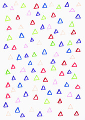 Hand drawing of Colorful Triangle shape