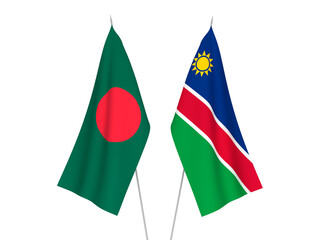 Bangladesh and Republic of Namibia flags