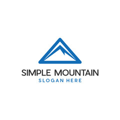 Simple Mountain Line Logo Design
