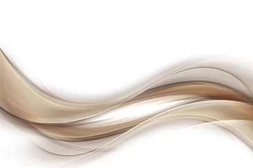 Photo sur Plexiglas Vague abstraite Texture de vagues abstraites modernes marron et or. Arrière-plan effet de motif flou.