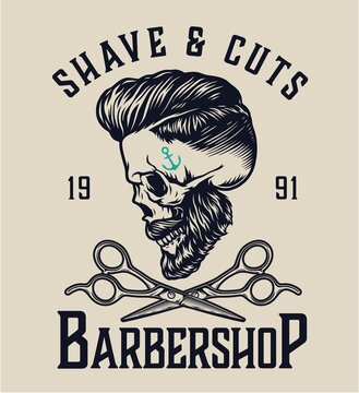 Barbershop vintage logotype