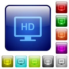 HD display color square buttons