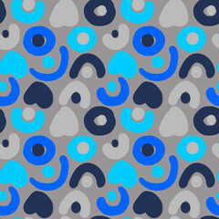 Abstract doodle seamless pattern. Illustration for fabric und textile design, wallpaper, packaging, nursery, greeting cards, decoration.
