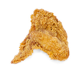 Fried chicken wings on White Background