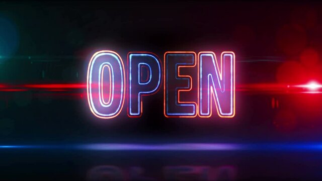 Open source code. Business, shopping, free software and freedom concept loop. Futuristic abstract 3d rendering loopable and seamless animation.