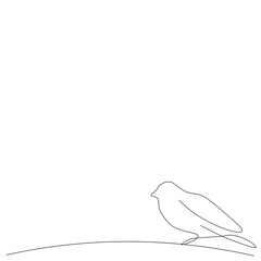 Bird on white background, vector illustration