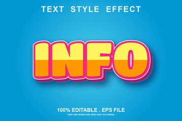 info text effect editable