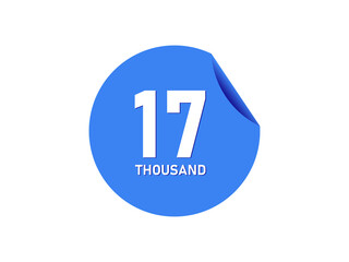 17 Thousand texts on the blue sticker