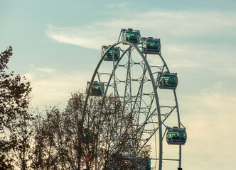 Landscape of a ferris wheel in Granada