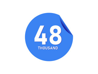 48 Thousand texts on the blue sticker