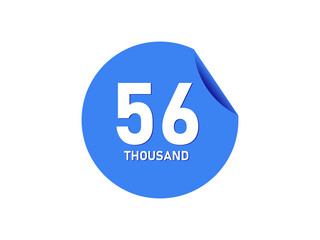 56 Thousand texts on the blue sticker
