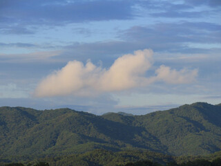 clouds over the mountains