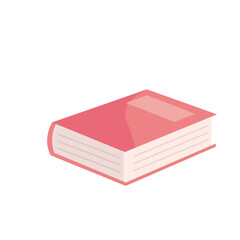 pink text book library isolated icon vector illustration design