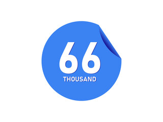 66 Thousand texts on the blue sticker