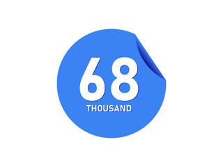 68 Thousand texts on the blue sticker