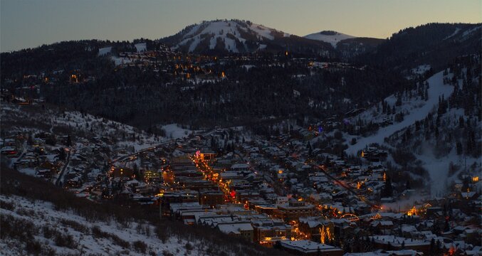 Park City Utah Winter Sunset