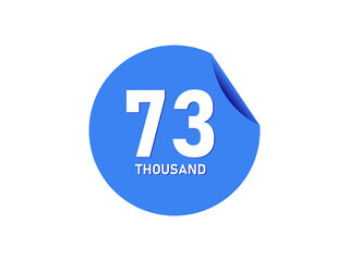 73 Thousand texts on the blue sticker