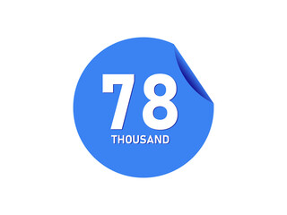 78 Thousand texts on the blue sticker