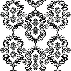 Set of Oriental vector damask patterns for greeting cards and wedding invitations.