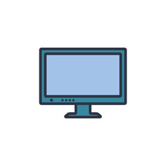 Television Flat Icon Design Vector template illustration