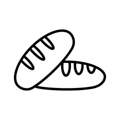 Bread Flat Icon Design Vector Template Illustration