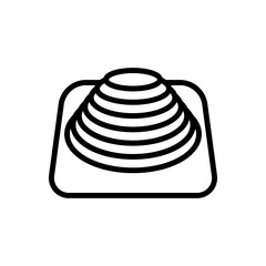 master flash, chimney, roof. Vector sign in a simple style isolated on a white background