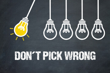 Fototapeta premium Don´t pick wrong 