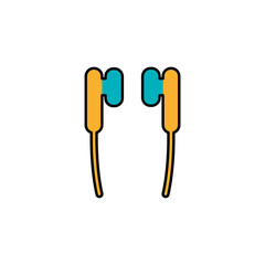 Earphone Headset Icon Design Vector Template Illustration