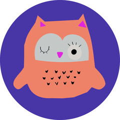 cute baby owl design vector