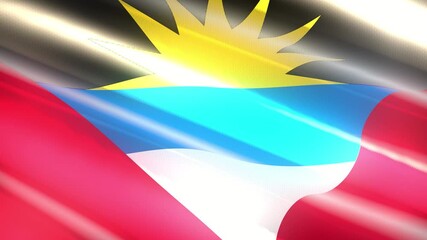 Antigua and Barbuda holiday flag - loop animation