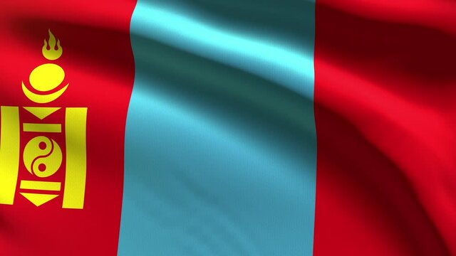 Mongolia festive flag - loop animation