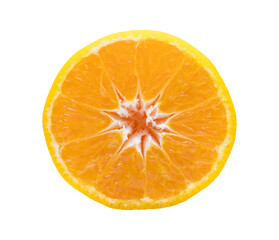 orange slice isolated on white background