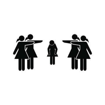 Social bullying icon. 