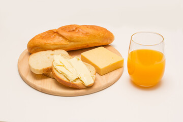 bread and butter, healthy breakfast, bread and butter, cheese, juice