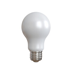 Light bulb isolated on white background. 3d illustration.