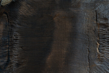 Vintage wood background. A sign on the white wall. Carved wooden plate made of adored wood.