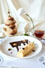 sweet dessert in a white plate