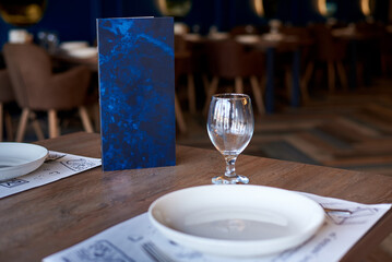 table setting in a restaurant