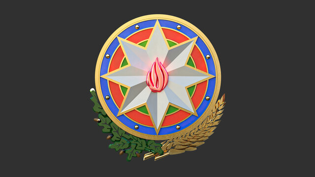 Azerbaijan gerb emblem 4k 