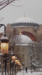 Snowy Winter in Istanbul, Hagia Sophia
