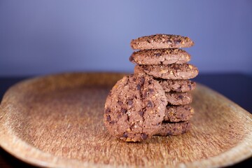 chocolate chip cookies on a plate