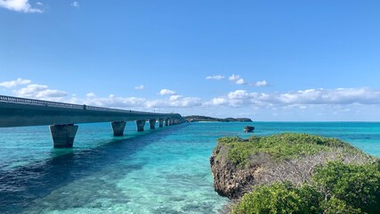 Fototapeta premium 宮古島 池間大橋駐車場 池間島 宮古列島 南西諸島 沖縄県