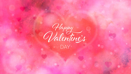 Happy valentine's day wallpaper background with hearts