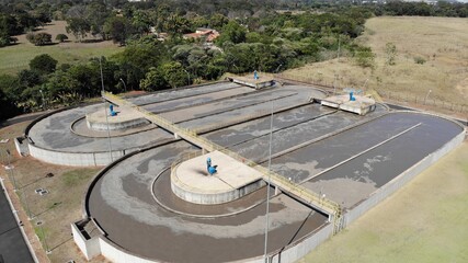 Estação de tratamento de água created by dji camera
