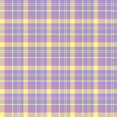 Fototapeta premium Seamless pattern in great yellow and violet colors for plaid, fabric, textile, clothes, tablecloth and other things. Vector image.