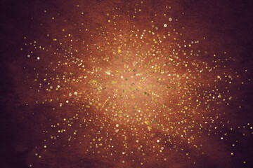 Gold glitter dots pattern background